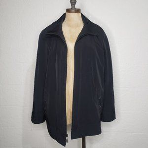 Gallery Black Zip Up Jacket With Liner Size Large